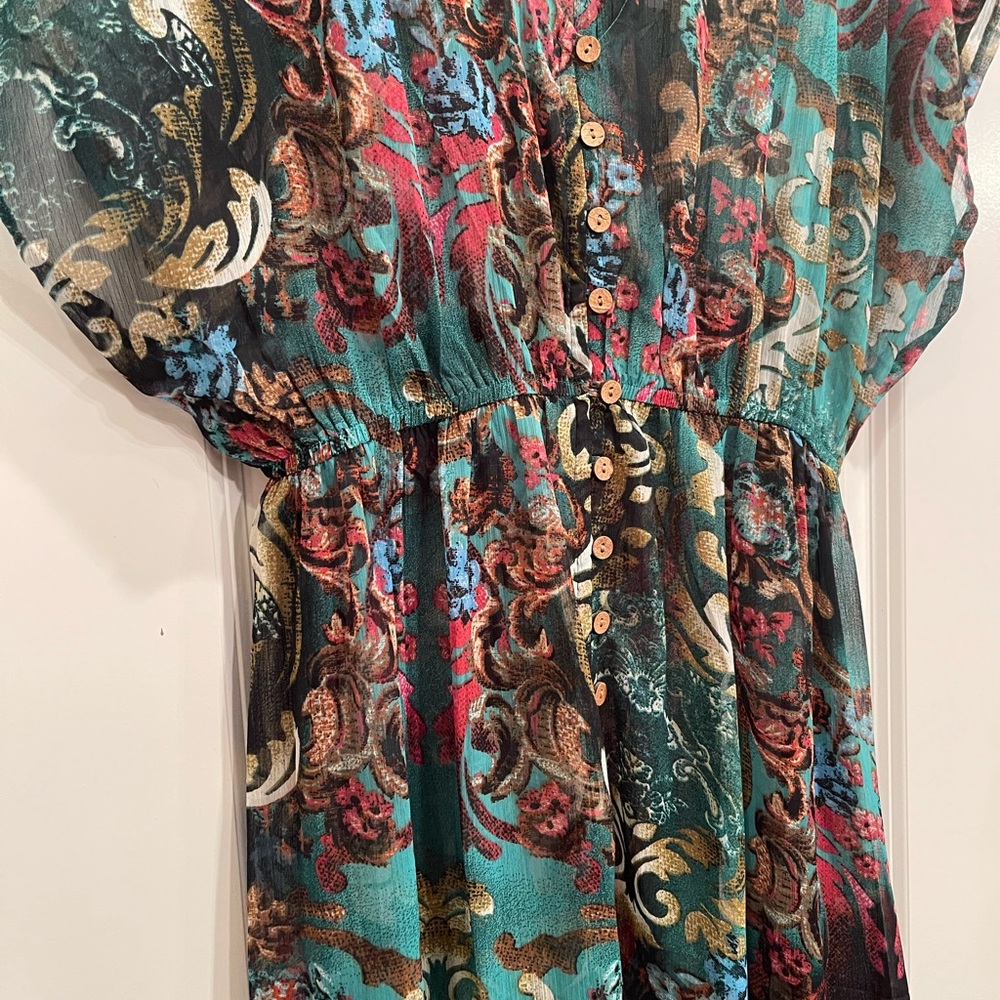 Kendall & Kylie Vibrant Patterned Maxi Dress XL - Picture 3 of 5